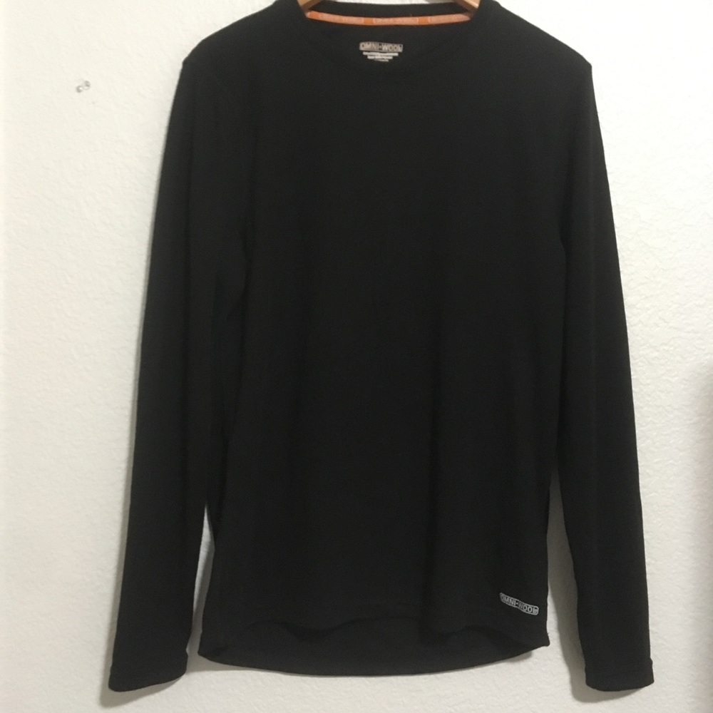 Omni Wool Black Long Sleeve